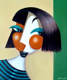 Quirky abstract female portrait