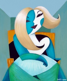 Picasso inspired woman art oil painting