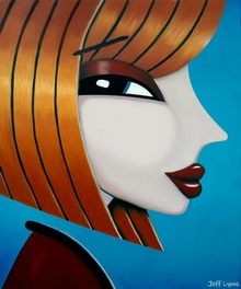 Portrait illustration painting of a woman